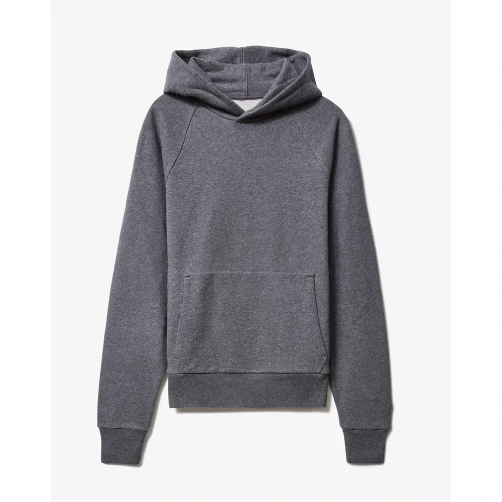 Everlane The Track Organic Cotton Hoodie Pullover Mens Small Heather Grey New